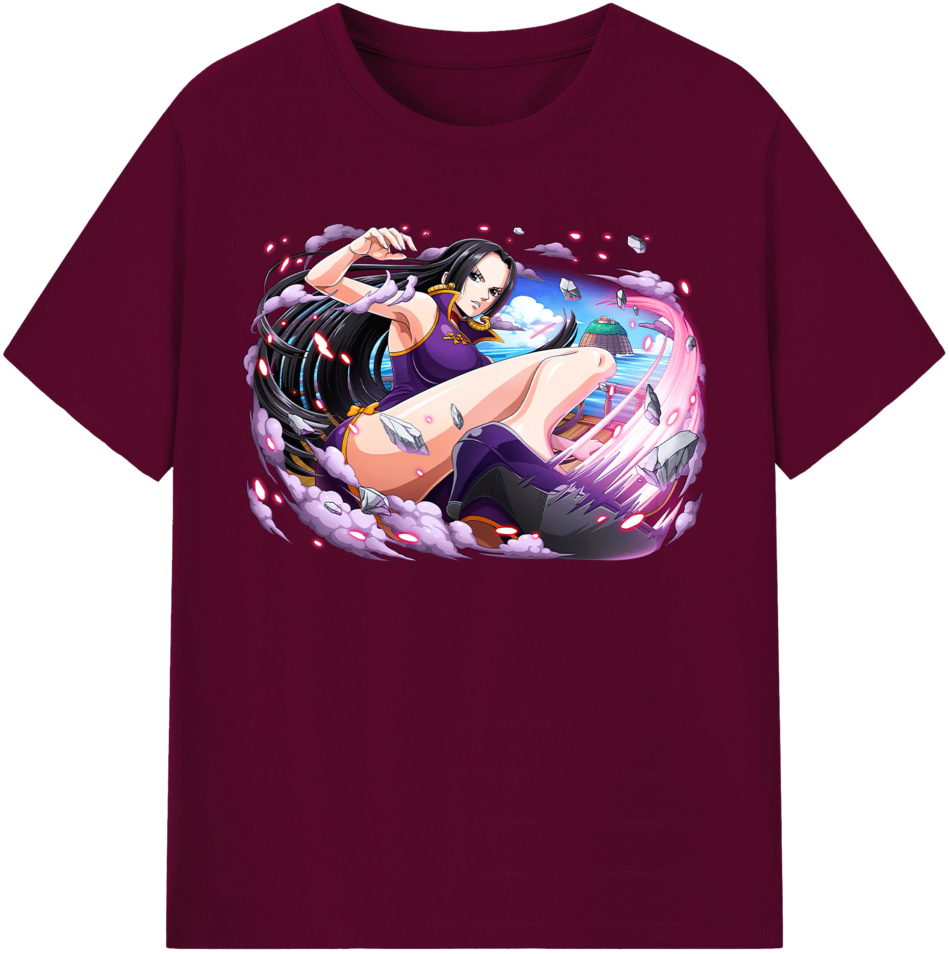 ワンピース ボア・ハンコック ONE PIECE Boa·Hancock レディースカジュアルプリントTシャツ（綿100％）